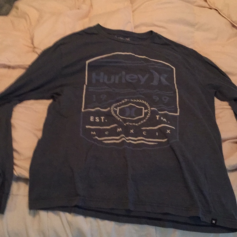 Light blue Hurley long sleeve large no flaws